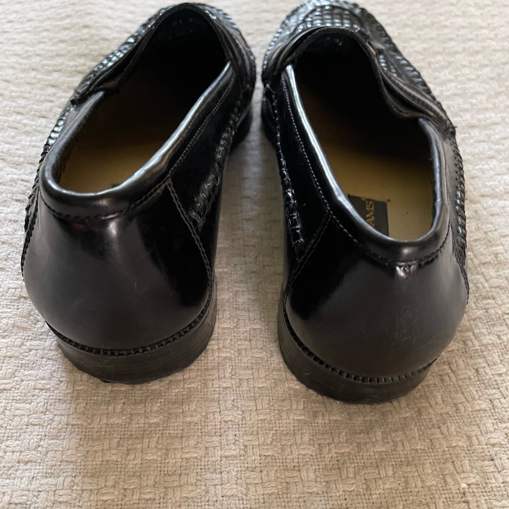 Stacy Adams men’s black leather woven loafers - Picture 3 of 5